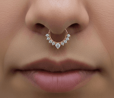 Gold Plated Minimal Septum Ring