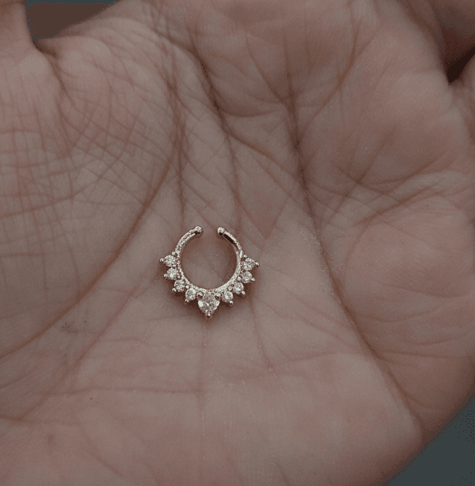 Gold Plated Minimal Septum Ring view 2