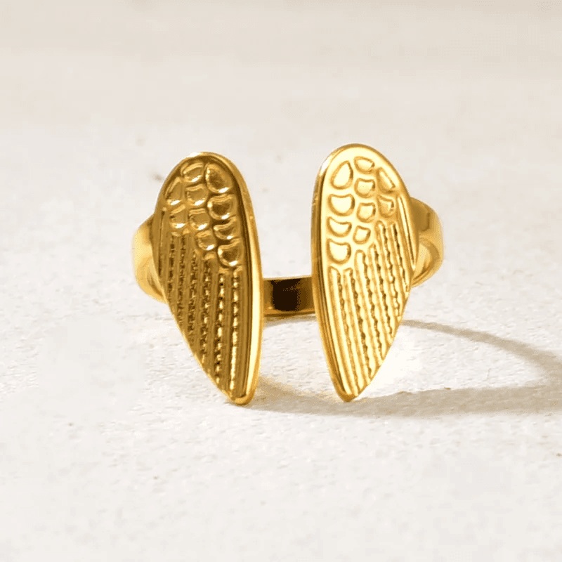 Wings of Hope Themed Anti-tarnish Adjustable Ring view 4