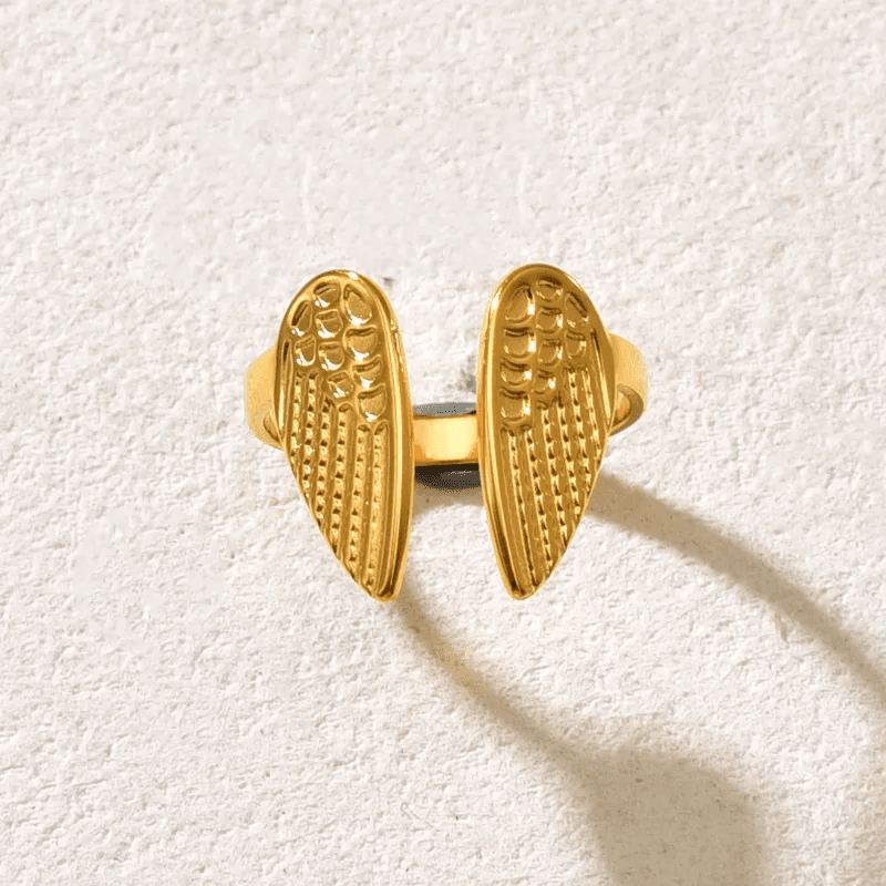 Wings of Hope Themed Anti-tarnish Adjustable Ring view 8