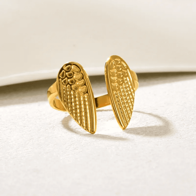 Wings of Hope Themed Anti-tarnish Adjustable Ring view 7