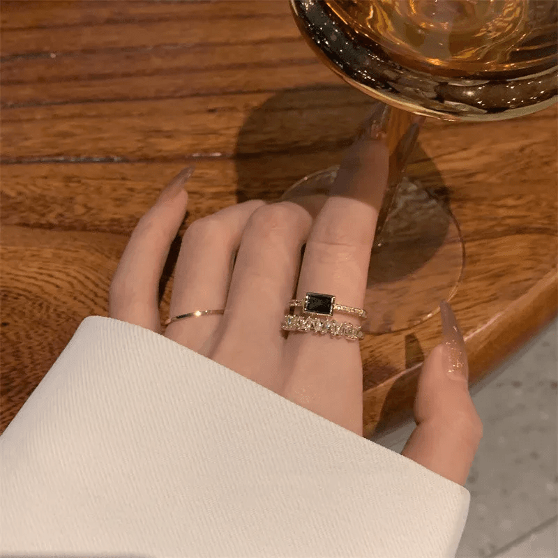 Gold Plated Anti-tarnish Emerald Studded Adjustable Anti-tarnish Ring