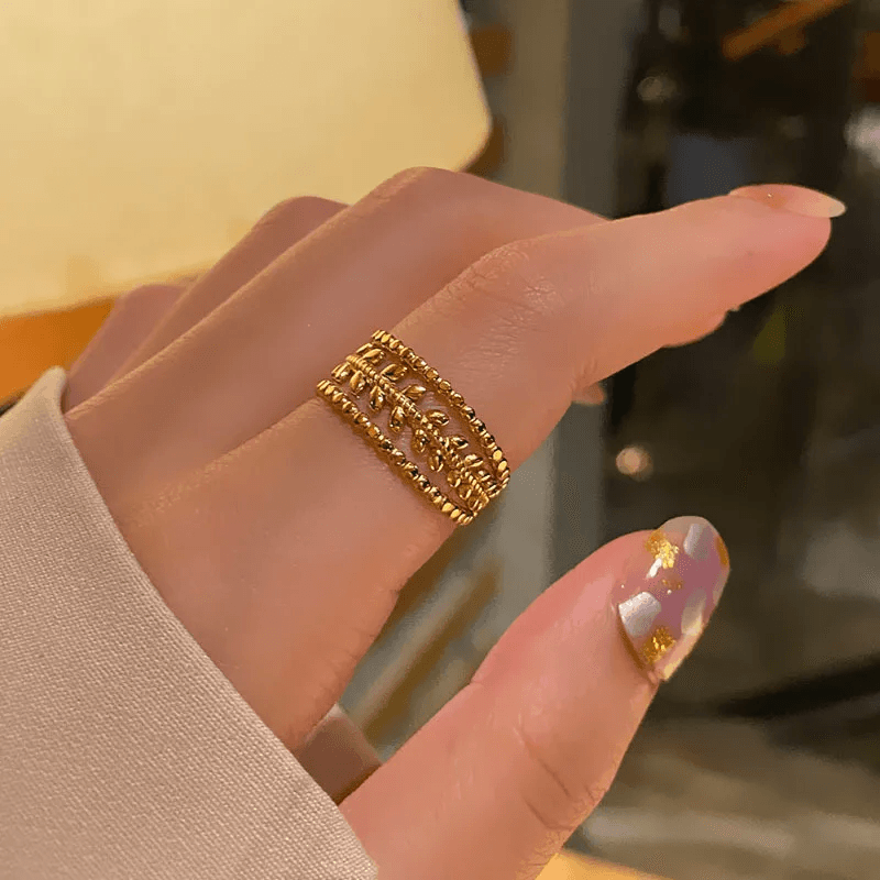 Gold Plated Anti-tarnish Adjustable Contemporary Ring