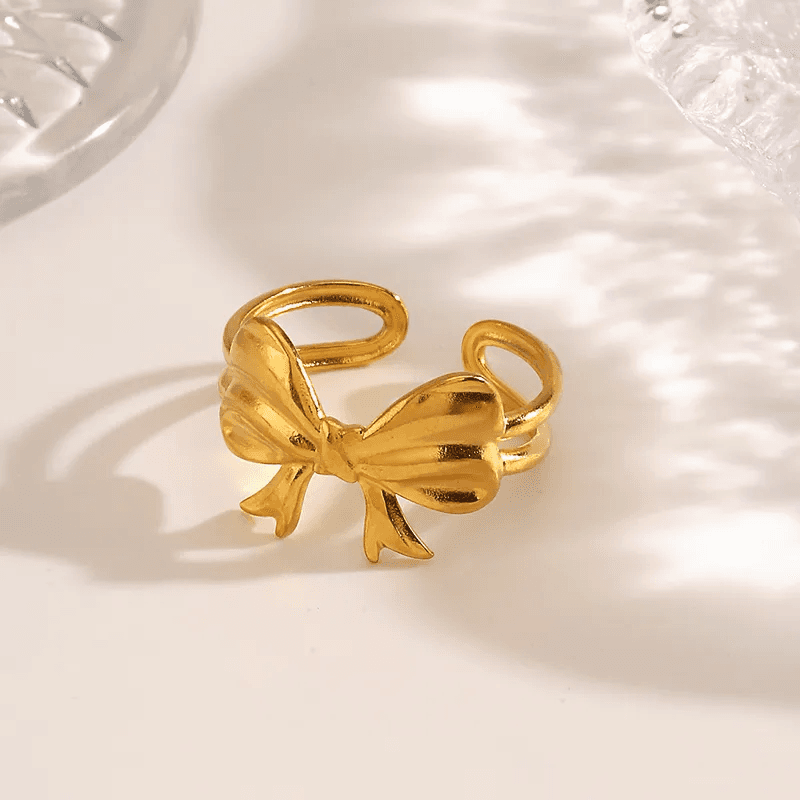 Bow Themed Adjustable Anti-tarnish Ring view 2