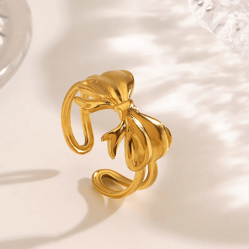 Bow Themed Adjustable Anti-tarnish Ring view 3