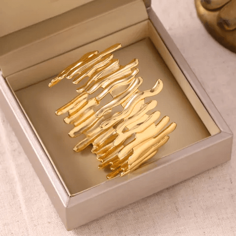 Gold Plated Anti-tarnish Statement Ring view 2