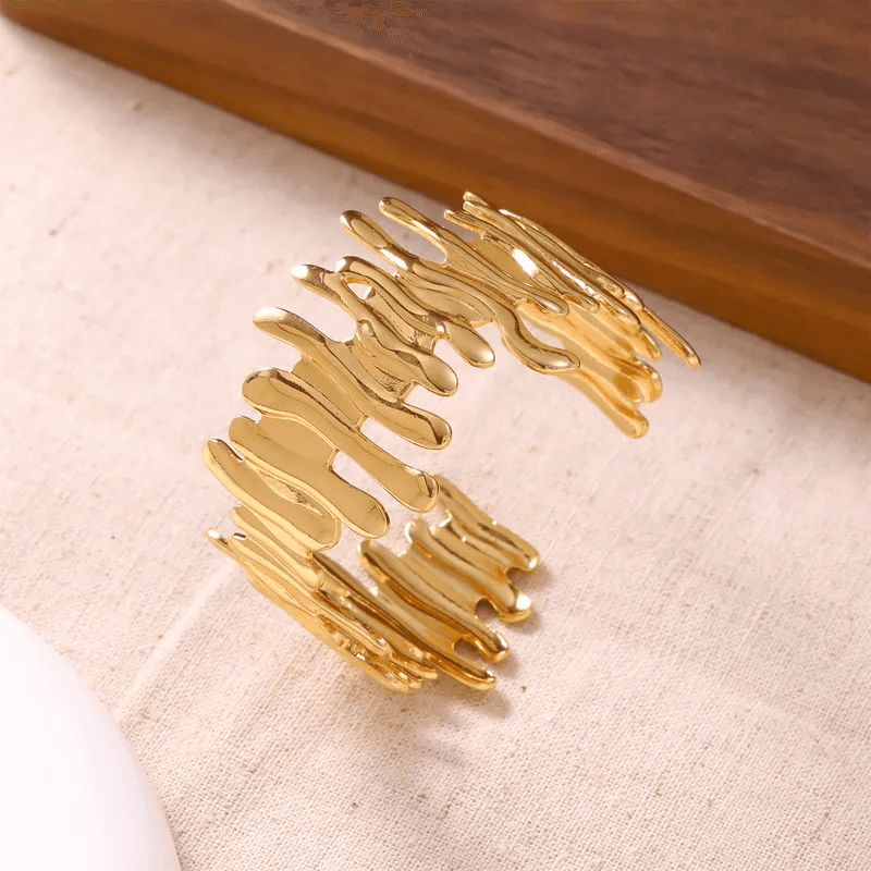 Gold Plated Anti-tarnish Statement Ring