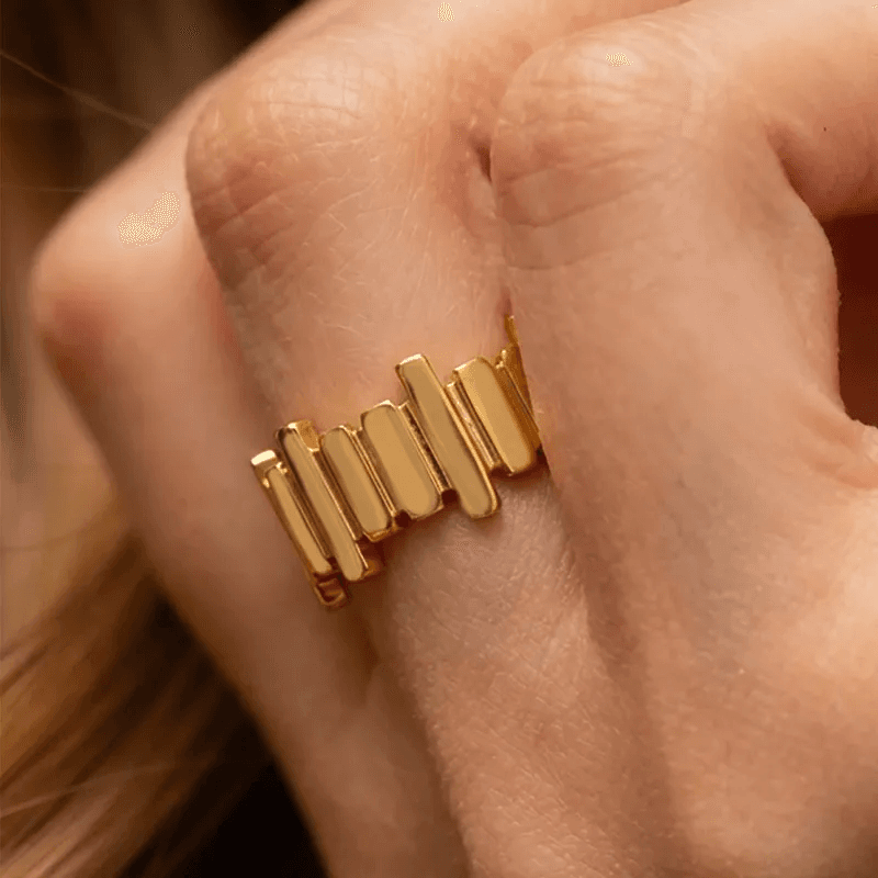 Stainless Steel Anti-tarnish Adjustable Contemporary Ring  view 3