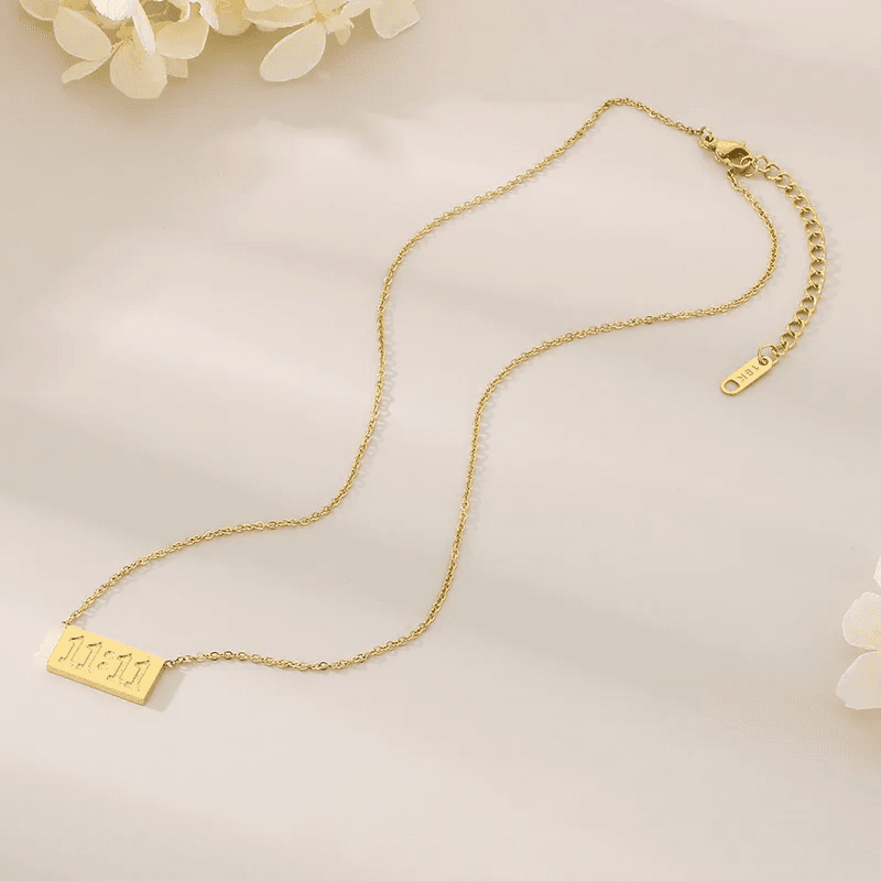 Anti-tarnish 11:11 Pendant Necklace  view 4
