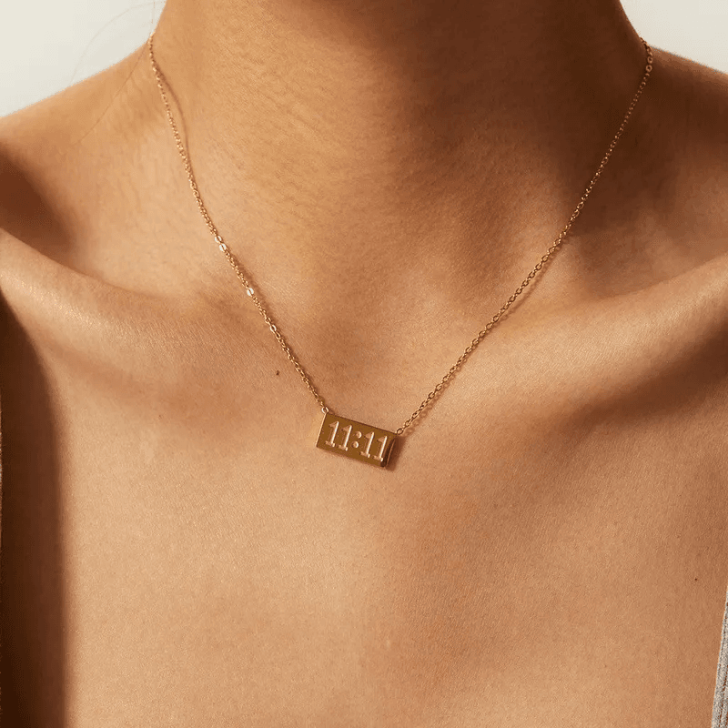 Anti-tarnish 11:11 Pendant Necklace  view 2
