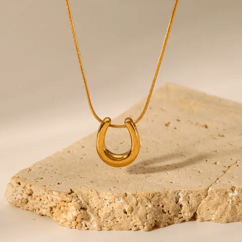 Anti-tarnish U-Link Pendant Necklace  view 6