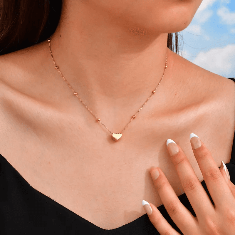 Anti-tarnish Casual Style Heart Pendant Necklace  view 2