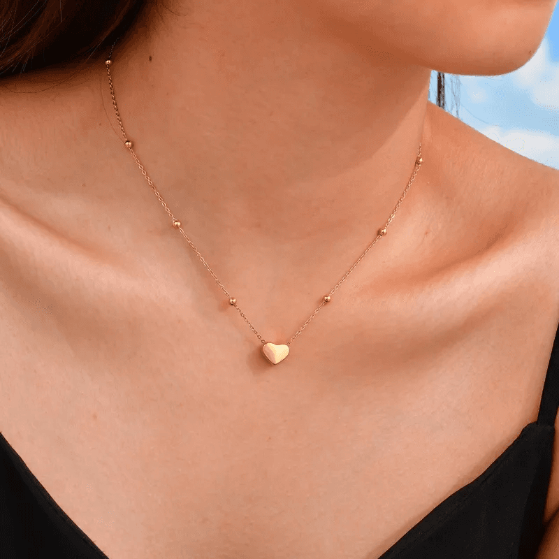 Anti-tarnish Casual Style Heart Pendant Necklace 