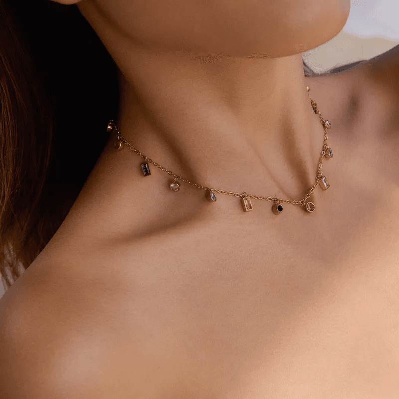 Anti-tarnish Multicolor Charm Necklace  view 4