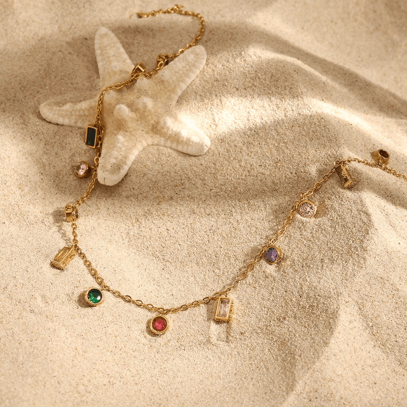 Anti-tarnish Multicolor Charm Necklace  view 5