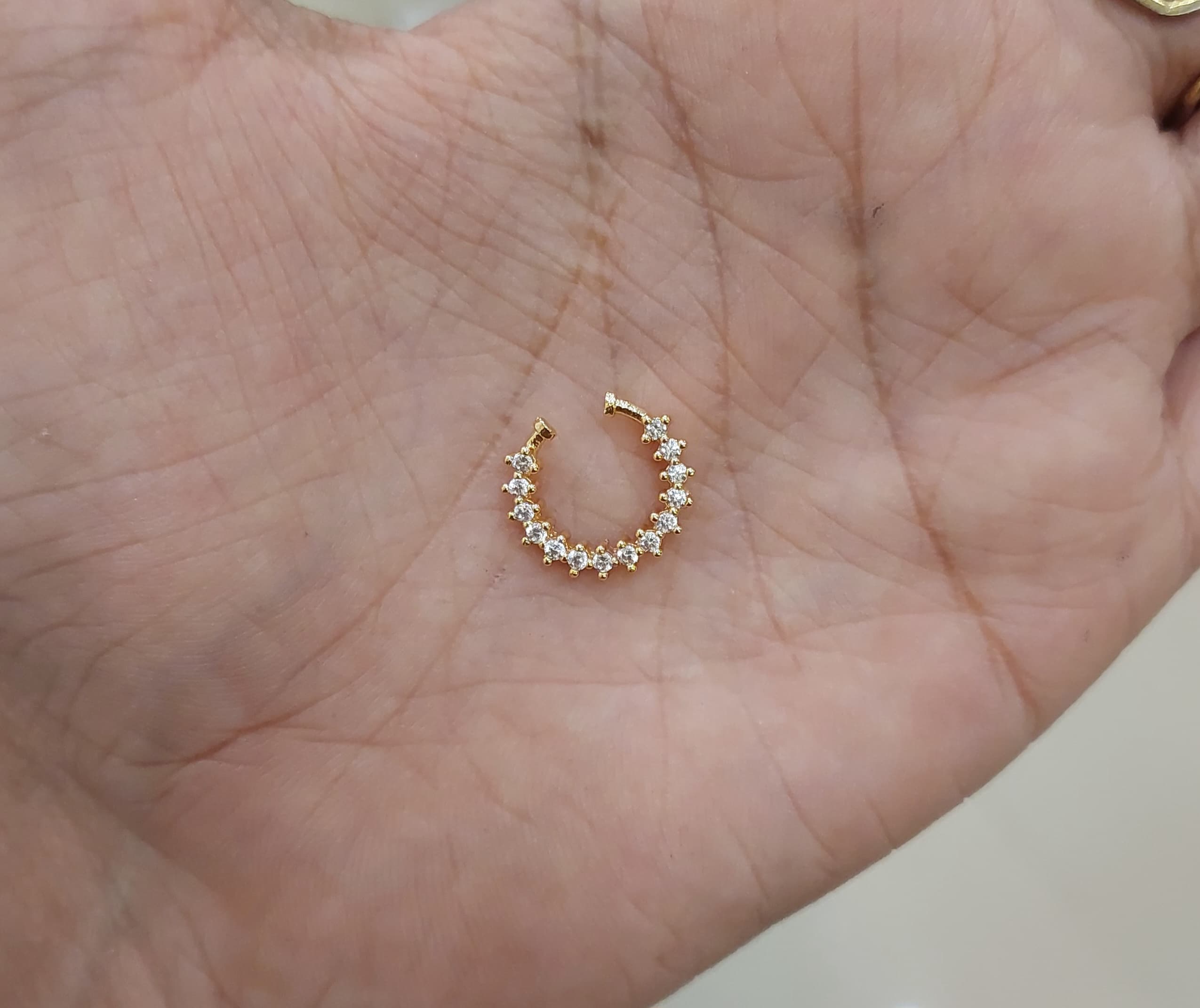 Minimal AD Stone Septum Ring  view 2