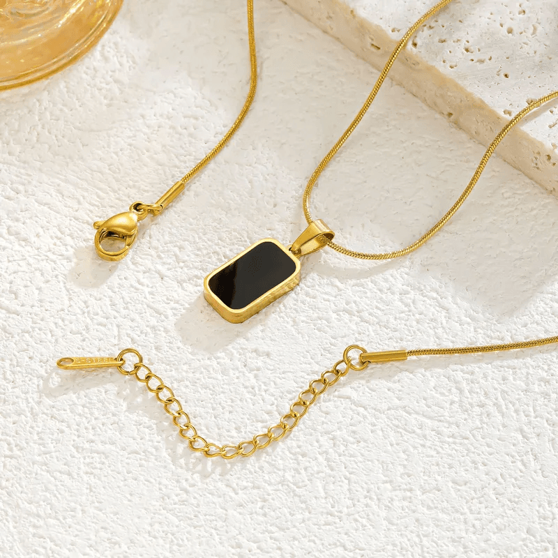 Black Pendant Antitarnish Unisex Necklace  view 4