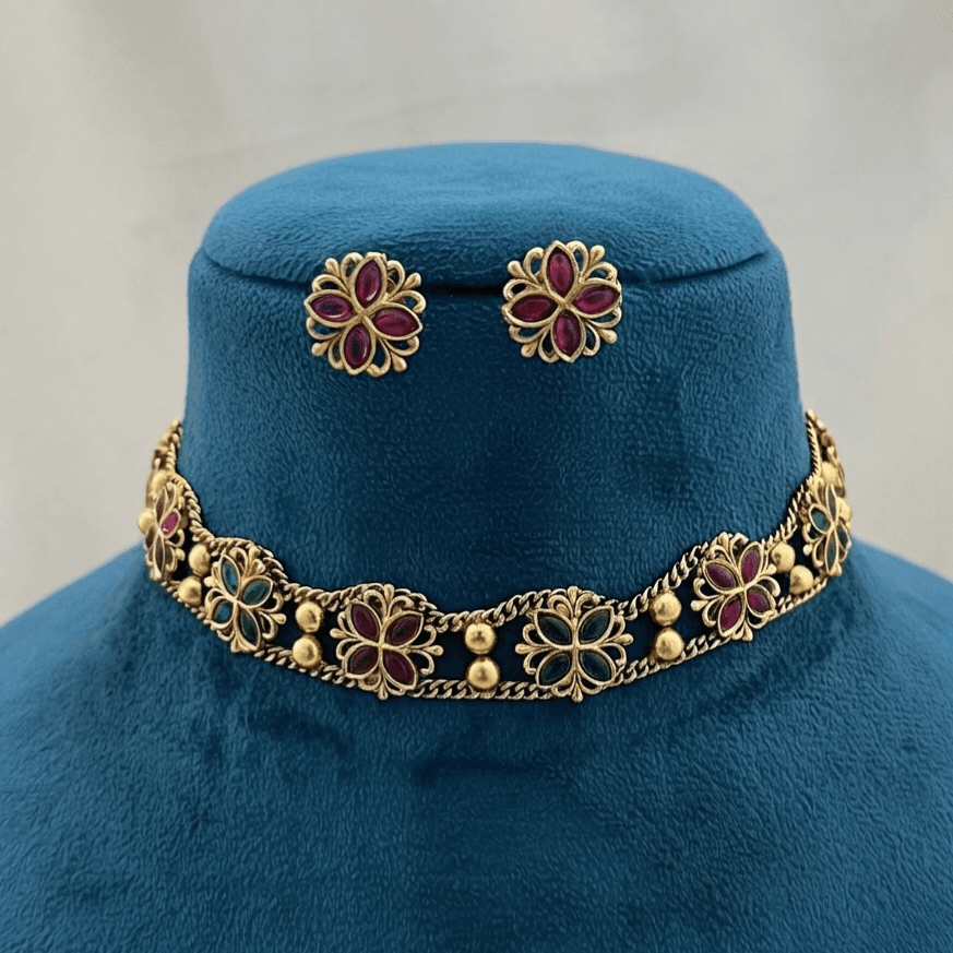 Premium Quality Multicolored Choker Set