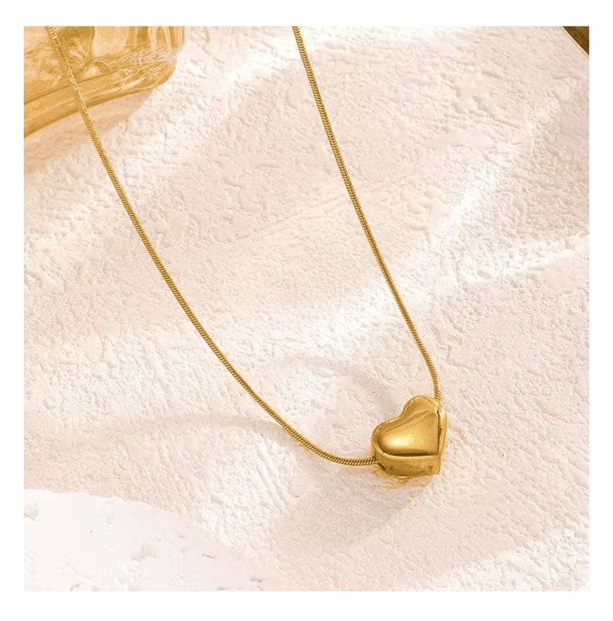 Heart Pendant Antitarnish Chain 