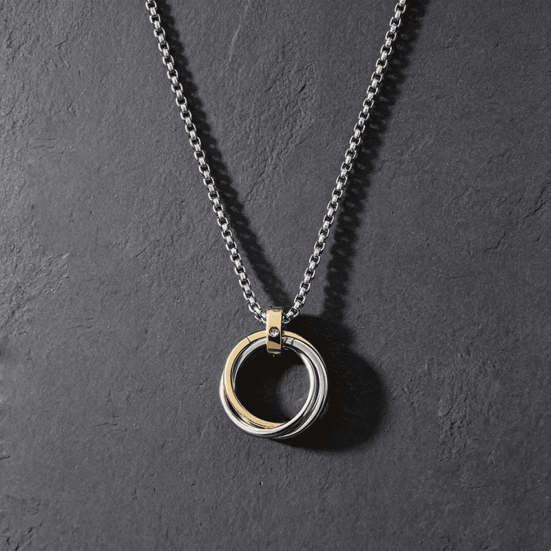 Silver Plated Antitarnish Round Pendant Chain view 3
