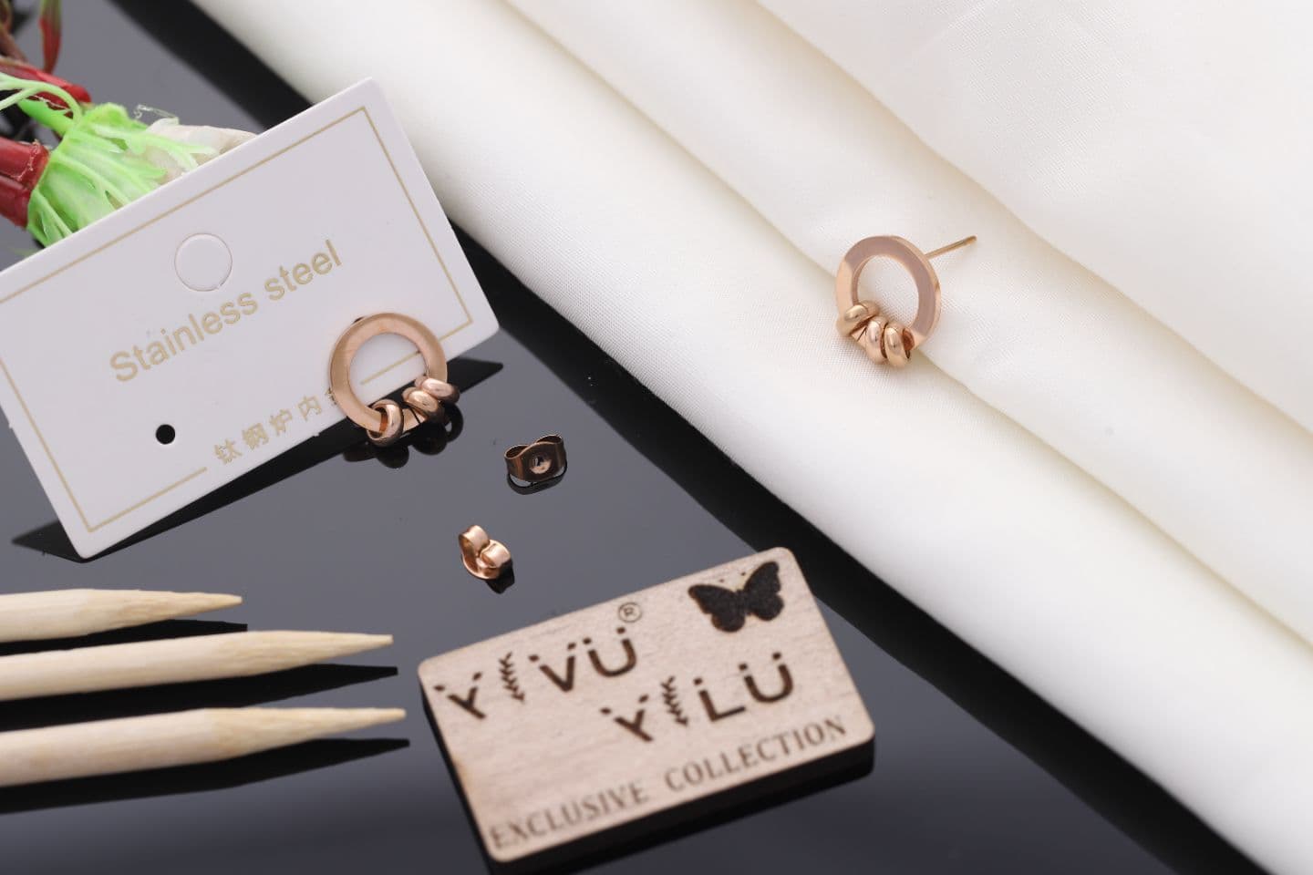Rosegold Plated Minimal Antitarnish Stud