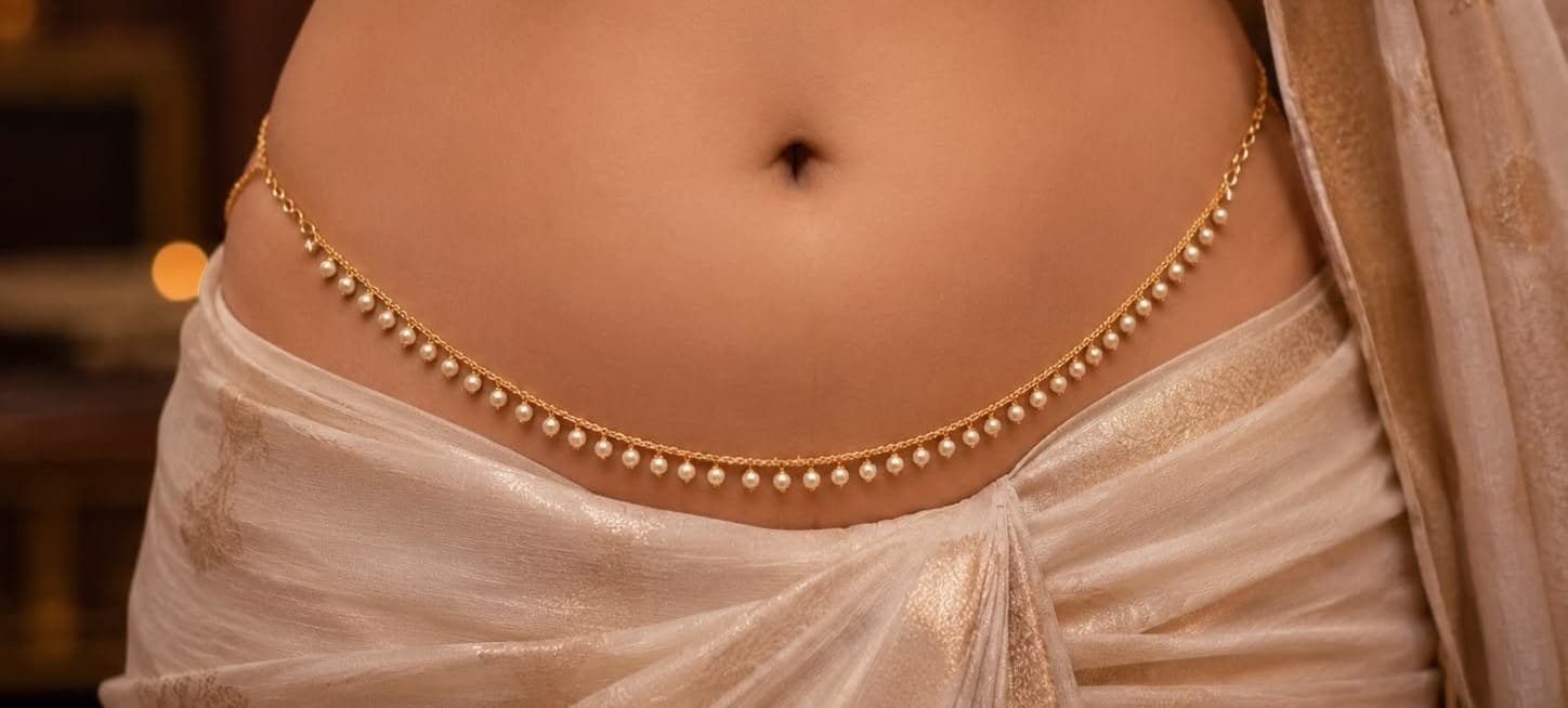 Traditional Hipchain With Pearl Hanging 